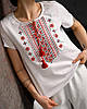 Жіноча футболка Вишиванка white/red ПП7433, фото 2