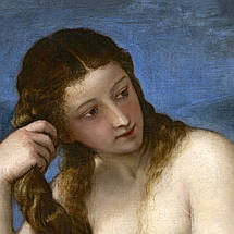 Картина на полотні "Тіціан – Венера, що піднімається з моря, Titian - Venus Rising from the Sea", 60×45см, фото 5