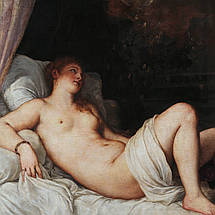 Картина на полотні "Тіціан – Даная, Titian - Danae", 42×60см, фото 5