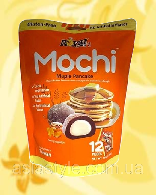 Десерт мочі "Кленовий млинець", мочи «Кленовый блинчик», mochi ‘Maple pancake’, Royal Family, 180гр, Тайвань,Ч