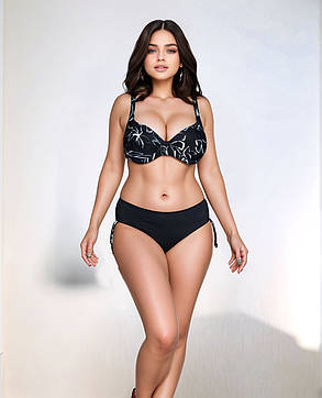 Купальник 2025 раздельный Fuba 25008 черный-белый(В НАЛИЧИИ ТОЛЬКО 48 50 52 54 56 УКР р-ры), фото 1