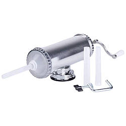 Шприц для ковбаси ручний 11×30 см горизонтальний ковбасний шприц 2 л для фаршу 3 насадки 16788-2