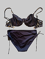 Купальник 2025 раздельный Fuba 25008 черный-белый(В НАЛИЧИИ ТОЛЬКО 48 50 52 54 56 УКР р-ры), фото 4