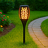 Садовий світильник на сонячній батареї, 52см, 96LED, Solar flame / Вуличний ліхтар для саду / Ліхтар факел