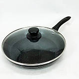 Пательня для кухаря UNIQUE UN-5165 26 см, Сковорода з антипригарним покриттям, Сковорода на довго ZH-27, фото 5