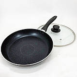 Пательня для кухаря UNIQUE UN-5165 26 см, Сковорода з антипригарним покриттям, Сковорода на довго ZH-27, фото 7