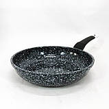 Міцна пательня з антипригарним покриттям, Сковорода з бакелітовим покриттям, Сковорідка зручна на кухню GW-49, фото 4