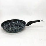 Міцна пательня з антипригарним покриттям, Сковорода з бакелітовим покриттям, Сковорідка зручна на кухню GW-49, фото 2
