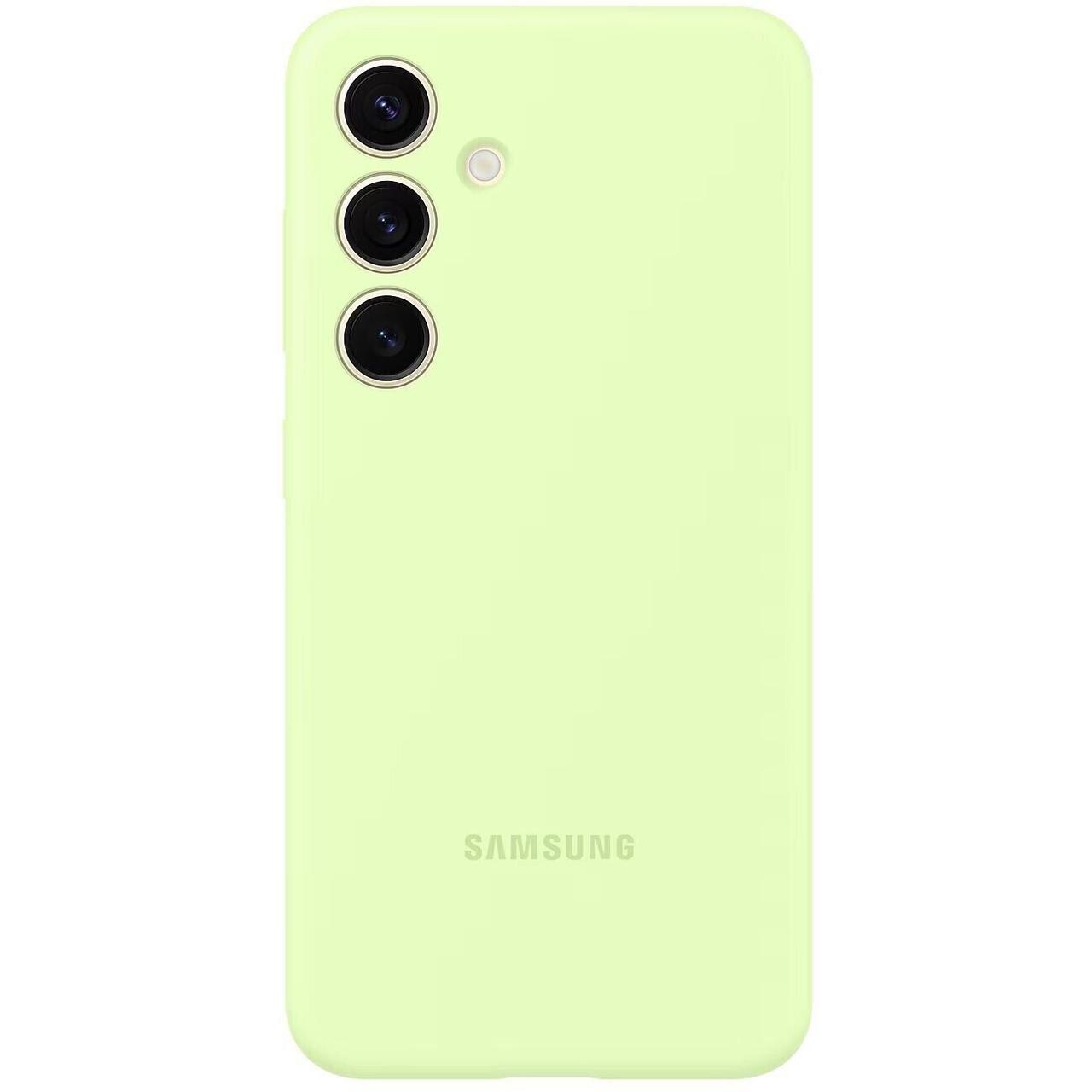Чохол-накладка Samsung Silicone Cover для Samsung Galaxy S24 SM-S921 Light Green (EF-PS921TGEGWW), фото 1