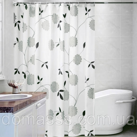 Шторка для ванної кімнати Beautiful flowers, PEVA NJ10107 (180х180 см)