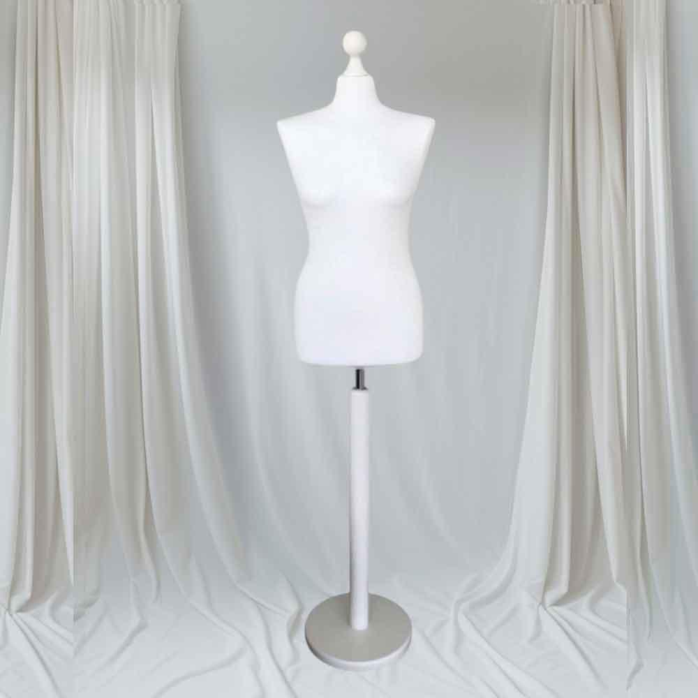 Манекен Кравецький пінопластовий Жіночий 34-36 \ 40-42 \ XS S  Чорний  Білийна дерев'яній ножці , для шиття, фото 1