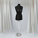 Манекен Кравецький пінопластовий Жіночий 34-36 \ 40-42 \ XS S  Чорний  Білийна дерев'яній ножці , для шиття, фото 2