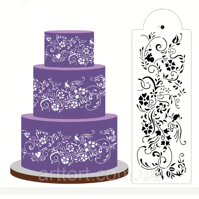 Трафарет Візерунок квітковий, фото 1