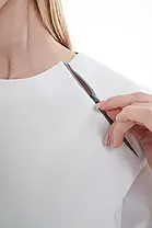 Жіночий медичний стрейч костюм Діжон, Білий, фото 5