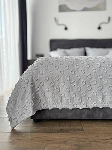 Покривало "Інгрід", 100% cotton, сірий колір (Розміри і кольори в асортименті)