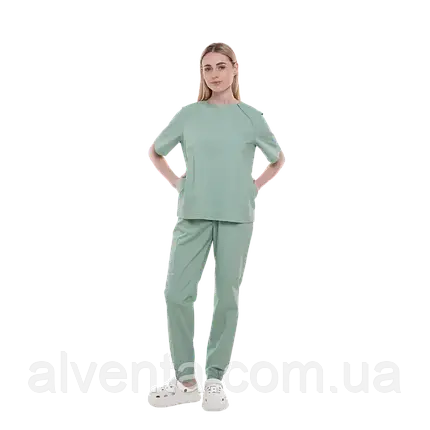 Жіночий медичний стрейч костюм Діжон, Олива, фото 1