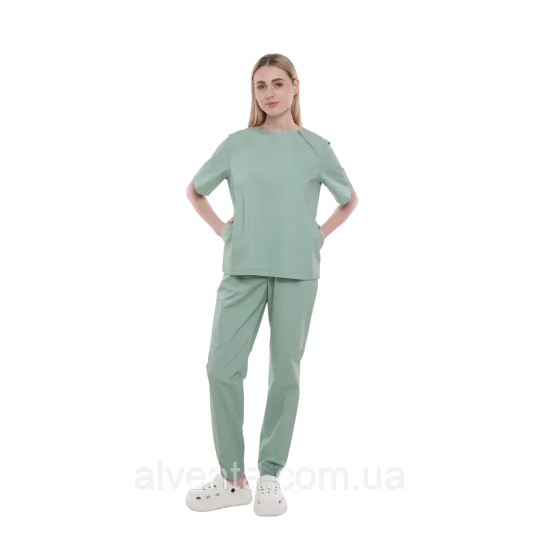 Жіночий медичний стрейч костюм Діжон, Олива