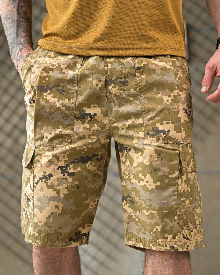Польовийні шорти піксель з адмін кишенями та поясом на резинці ДЛ7165 ТМ, фото 1
