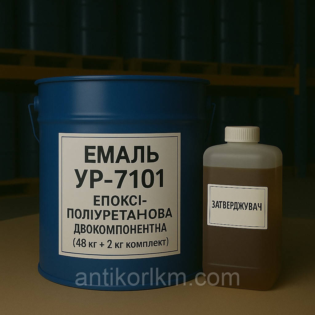 Емаль УР-7101 Епоксі-Поліуретанова, Двокомпонентна, (48 кг + 2 кг комплект)
