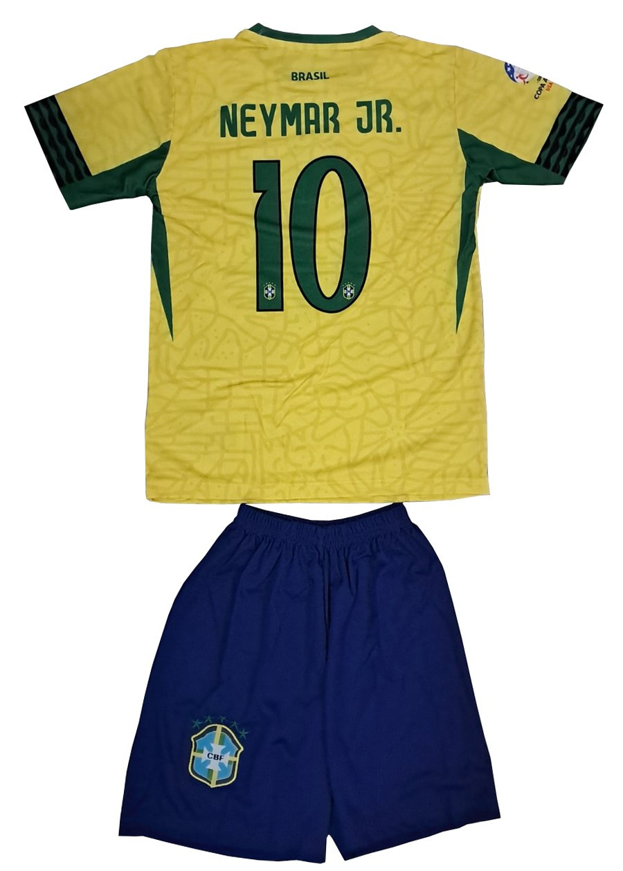 Форма футбольна дитяча BRASIL NEYMAR JR 10 ріст 128-140 см / Барселона Неймар Бразилія форма, фото 1