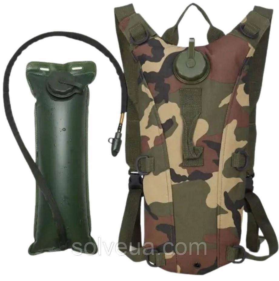 Гідратор-рюкзак, 3 л, питна система Woodland Solve D3-GDR-PMR5 solve, фото 1