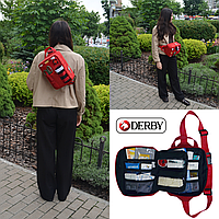 Аптечка универсальная переносная MOLLE красная походная медицинская мобильная водостойкая сумка первая помощь