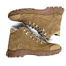 Черевики тактичні демісезонні, військове шкіряне взуття 007 койот, фото 3