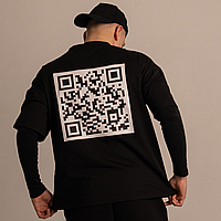 Футболка Dido чорна чоловіча  з QR-кодом який оновлюється в Telegram-боті оверсайз