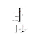 Бар'єр паркувальний «Стовпчик» складаний (без замка) h=60 см Yato YT-55757, фото 5