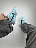 Блакитні шкіряні жіночі кросівки Nike Cortez Textile Glacier Blue Демісезонні кеди Найк Кортез, фото 4