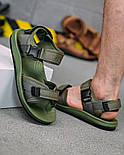 Чоловічі сандалі босоніжки літні спортивні Vegas oliva. Живе фото, фото 3