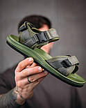 Чоловічі сандалі босоніжки літні спортивні Vegas oliva. Живе фото, фото 4