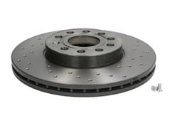 Гальмівний диск передній VW Golf V, VI, VII, Skoda Octavia SuperB, Audi A3, Seat Leon Toledo, 288x50, з перфорацією, вентильований