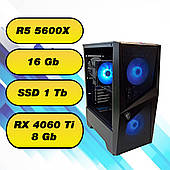 Игровой компьютер / ПК  AMD Ryzen 5 5600X  (6 x 4.6 GHz) / 16Gb DDR4 / SSD 1000 Gb / RTX 4060 Ti 8Gb