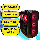 Ігровий комп'ютер Intel i5-14400F  + 32Gb DDR5 + SSD 1 Tb + RTX 5070 12Gb