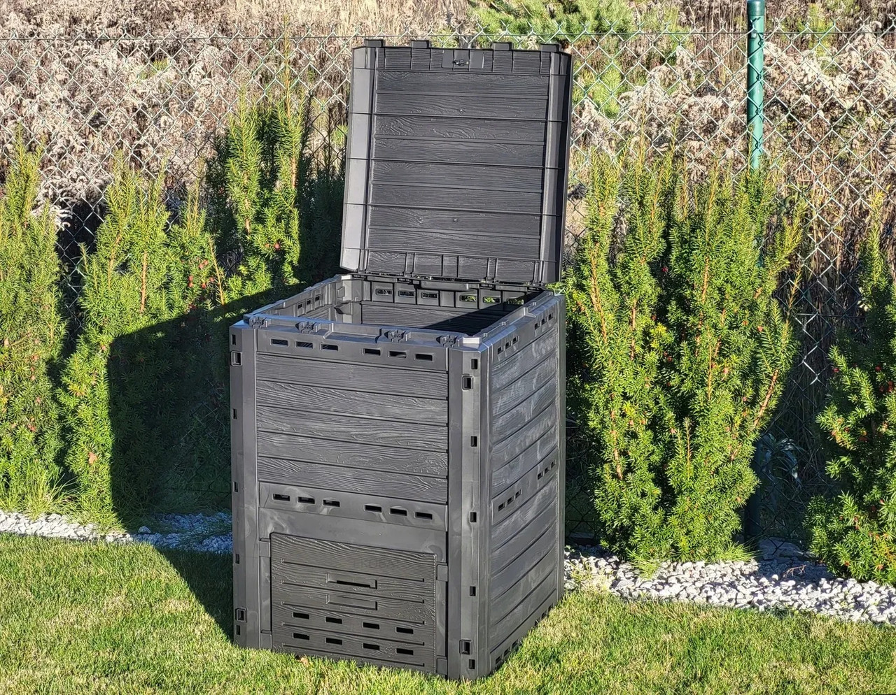 Компостер садовий Prosperplast Compogreen Woody IKST280 280 л сірий декоративний контейнер для компосту