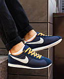 Сині чоловічі кросівки Nike Cortez Blue Orange Демісезонні кеди Найк Кортез, фото 8