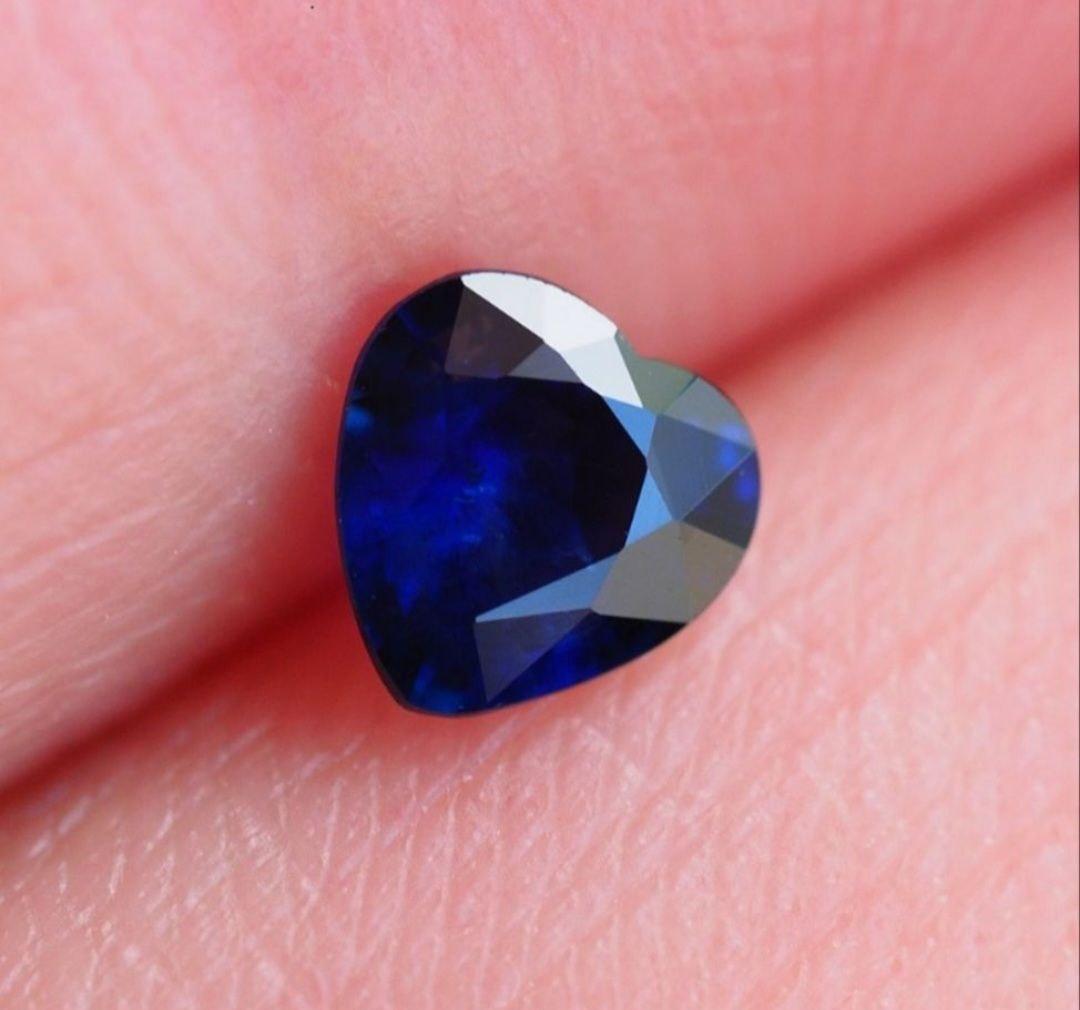 Сапфір серце 0,46 Cts. 4.8 х 2.6 мм, фото 1