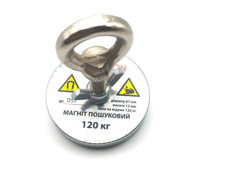 Пошуковий магніт односторонній на 120 кг.