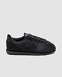 Чорні замшеві жіночі кросівки Nike Cortez Triple Black Демісезонні кеди Найк Кортез, фото 6