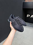 Чорні замшеві жіночі кросівки Nike Cortez Triple Black Демісезонні кеди Найк Кортез, фото 7