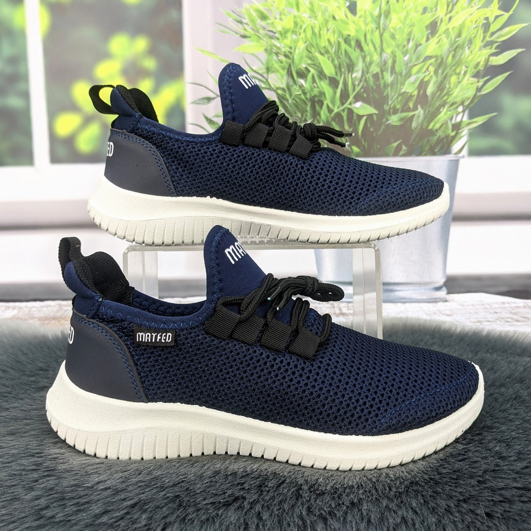 Кросівки жіночі Progress сині на білій підошві текстильні сітка 4841