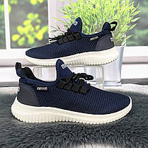 Кросівки жіночі Progress сині на білій підошві текстильні сітка 4841, фото 2