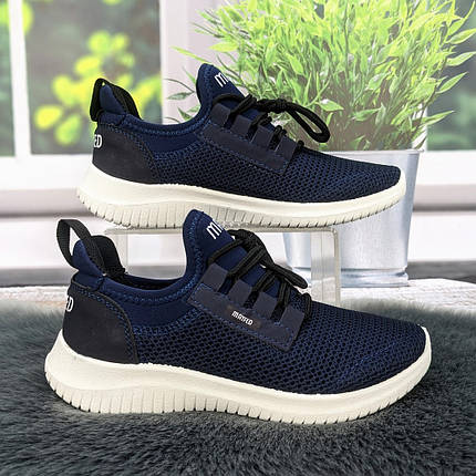 Кросівки жіночі Progress сині на білій підошві текстильні сітка 4842, фото 1