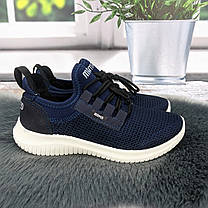 Кросівки жіночі Progress сині на білій підошві текстильні сітка 4842, фото 4