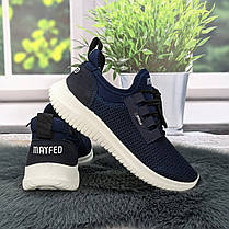 Кросівки жіночі Progress сині на білій підошві текстильні сітка 4842, фото 5