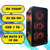 Ігровий комп'ютер AMD Ryzen 5 7500F  + 32Gb DDR5 + SSD 1 Tb + RX 9070 XT 16Gb