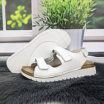 Босоніжки жіночі Inblu білі шкіряні на липучках 4942, фото 5