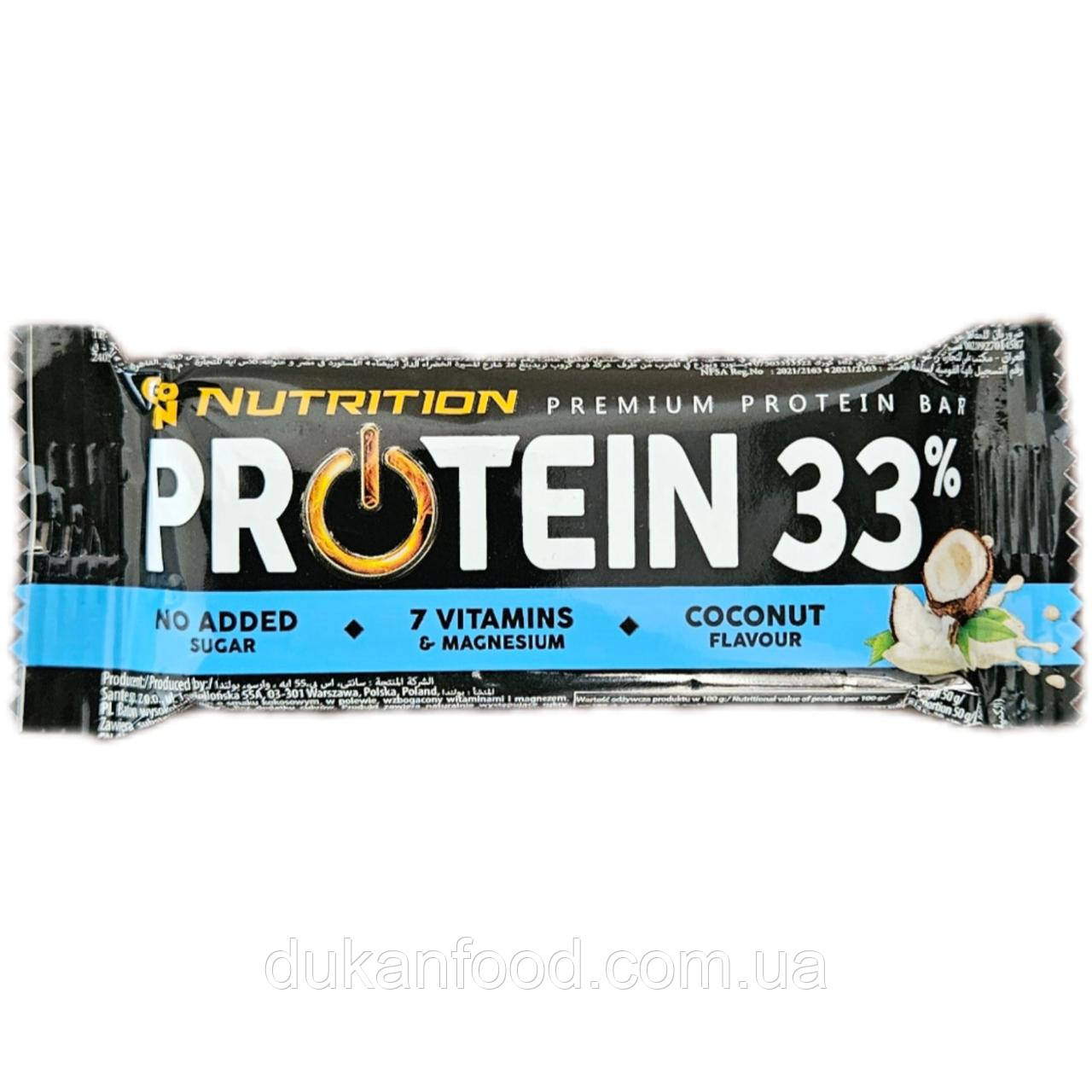 Протеїновий батончик "Кокос", GO ON Nutrition, 50 г, фото 1