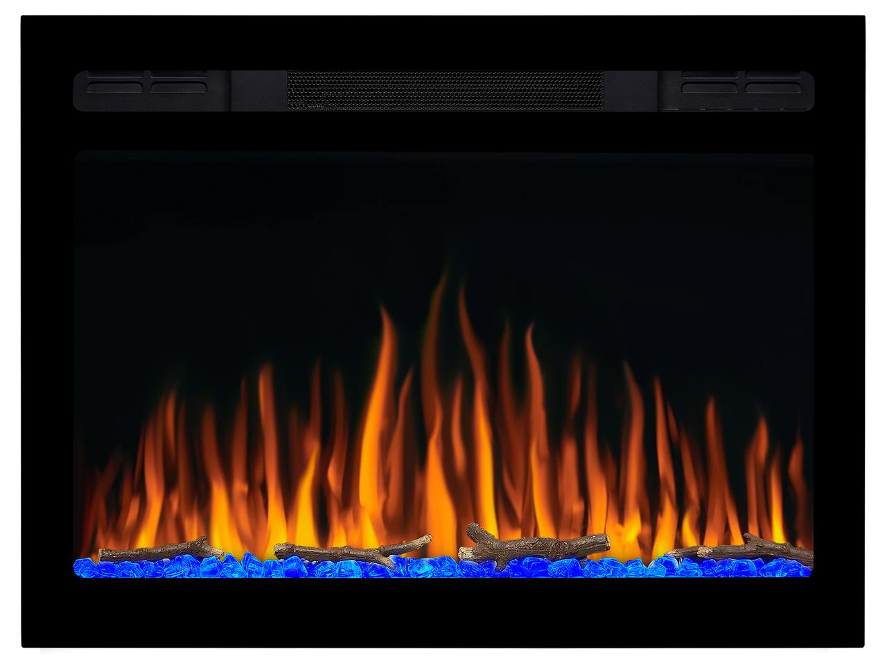 Електрокамін настінний / вбудовуваний ArtiFlame AF27WR з обігрівом і звуком горіння вогню